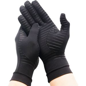 Koper Reuma Artritis Handschoenen met Vingertoppen - voor Artrose, RSI, Artritis, Tendinitis, Carpaal Tunnel Syndroom (Large)