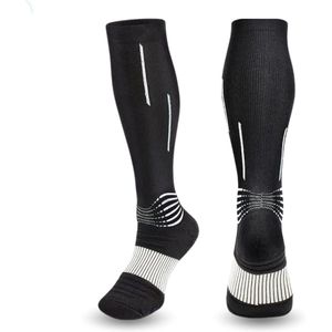 KANGKA® Compressiesokken maat S/M (36-40) - Hardloopsokken - Steunkousen - Sportsokken - Wandelsokken - Zwart