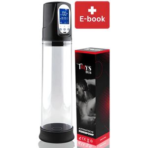 Toys Hub® Automatische Penispomp Deluxe - Met 2 Penisringen - Elektrisch - USB Oplaadbaar - LED Scherm - Sex Toys voor Mannen - Penis Vergroter