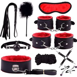 Toys Hub® Luxe BDSM Set voor Koppels - Bondage - Oogmasker – Zweep – Tepelklemmen - BDSM Extreme – Sex Toys Couples – Verstelbaar - Premium Opbergtas