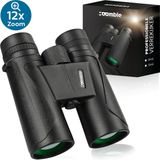 Zoomble® Verrekijker PRO met Draagtas - Incl. E-Book Vogelspotten - 12x42 - Bak-4 HD Lens - Geschikt voor Vogelaars, Outdoor & Hiking - Volwassene - Verkijker