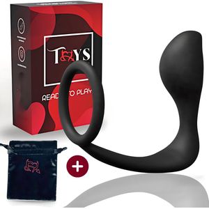 Toys Hub® Prostaat Stimulator met Cockring & Opbergzakje – Dubbele Stimulatie – P-spot & G-spot – Sex Toys Couples & Mannen – Anaal Dildo – Anaal Plug