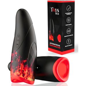 Toys Hub® Automatische Masturbator PRO met E-book - 10 Vibraties - Smart Heating - Pocket Pussy - Blowjob Simulator - Elektrisch - Sex Toys voor Mannen - 14 CM