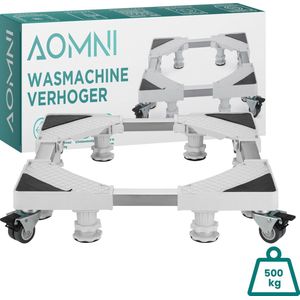 Aomni Wasmachine Verhoger voor Droger & Koelkast - Meubelroller met 500 KG Draagkracht - Trolley - 4 Wielen