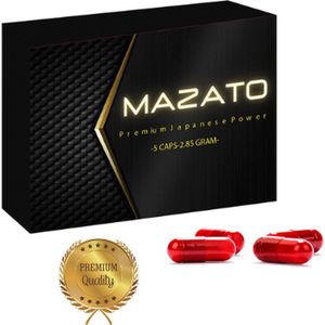 Erectiepil Mazato - 5 capsules - Snel & Langdurig plezier in bed - Discreet geleverd -  Vandaag besteld, Morgen in Huis!