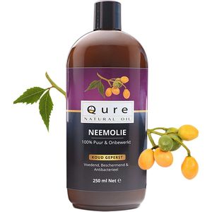 Neemolie 250ml | 100% Puur & Onbewerkt | Koudgeperste Neem Olie voor mens, dier en planten