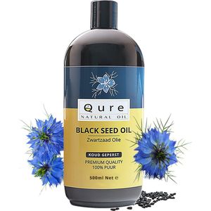Black Seed Oil 500ml | 100% Puur & Onbewerkt | Food Grade kwaliteit | Zwarte Zaad Olie | Zwarte Komijnolie | Nigella Sativa | Zwartzaadolie | Voordeelverpakking