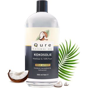 Kokosolie 500ml | 100% Puur en Vloeibaar | Food Grade Kwaliteit MCT Kokos Olie voor Haar, Huid en Lichaam