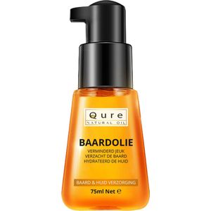 Baardolie 75ml | Qure Natural Oil | Ultieme Baard Verzorgingsolie in een Praktische en Elegante Fles | Baard olie