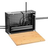 Kos Design - Zwarte kabelbox - Opberg stekkerdoos - Bamboe design - Kabeldoos bureau - Snoeren opbergen - Cablebox organizer