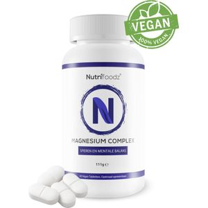 Nutrifoodz - Magnesium 200 Complex - 60 Tabletten - Vegan - 111g