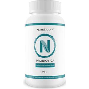 Nutrifoodz – Probiotica - supplement voor gezonde darmen – 60 Vegan Capsules