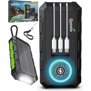 Gooala Solar Powerbank - 30.000mAh - Zonneenergie - iPhone/Samsung