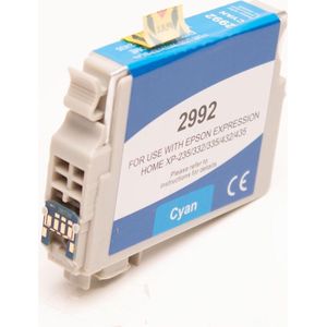 Inkmaster Huismerk Compatible iinkt cartridge voor Epson T2992 29XL C Cyaan Blauw Hoge capaciteit met nieuwe chip