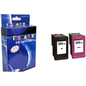 Huismerk cartridge voor HP 304 XL BLACK N9K08AE 304XL Color (N9K07AE) voor HP DeskJet 2600, 2620, 2621, 2622, 2624, 2630, 2632, 2633, 2634, 2652, 2655, 2675, 2776, 2677, 2678, 3700, 3720, 3730, 3732, 3735, 3750, 3760, 3762, 3764, Envy 5010 en 5020