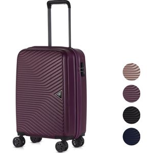 ©TROLLEYZ - Ibiza No.3 - Trolley - 55cm met TSA slot - Dubbele wielen - 360° spinners - 100% ABS - Handbagage koffer in Dazzling Purple