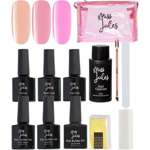 Miss Jules - BIAB Starter Pakket - Builder in a Bottle - Nagellak Startersset - Inclusief Nail Cleanser & Instructievideo