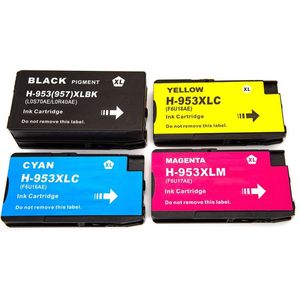 Inktcartridges Geschikt voor HP 953 / 953XL EXTRA VOLUME | Multipack van 4 inktcartridges Geschikt voor HP OfficeJet Pro 8740, 8719, 8720, 8710, 8715, 8725, 7740, 7720, 8218, 8718, 8210, 8716, 8730, 8728