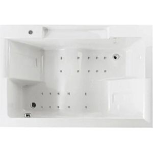 Whirlpool Sanindusa Twospace 180x120 cm met Pneumatische Bediening Glans Wit
