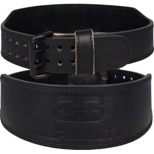 Barbelts Gewichthefriem Onyx - Weightlifting belt - Echt leder - Fitness riem - Maat XS