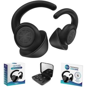 Somnifiq - Slaap Oordoppen - Gehoorbescherming - Zwart - BPA Vrije Siliconen