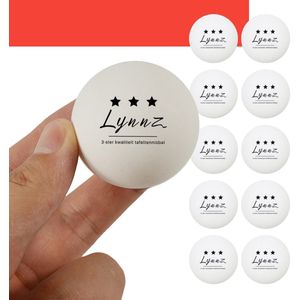 Lynnz® 10x tafeltennis ballen 3 ster kwaliteit wit - pingpongballen - tafeltennisballen - balletjes - pingpong - beerpong