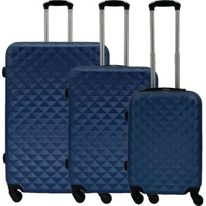 SB Travelbags kofferset - 3 delige 'Expandable' koffer - Blauw