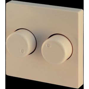 Qnop - Centraalplaat duo geschikt voor Gira Systeem 55 - Creme wit