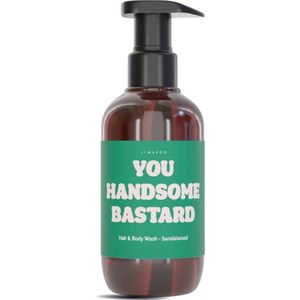 Cadeau voor Man Verjaardag - Hair & Body Wash Sandalwood - Grappige geschenkset voor mannen, vriend, vader, opa, broer, oom, collega