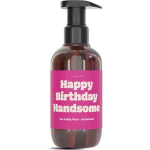 Verjaardag Cadeau Man - Hair & Body Wash Sandalwood - Grappig geschenk met tekst voor man, vriend, vader, opa, broer, oom, collega