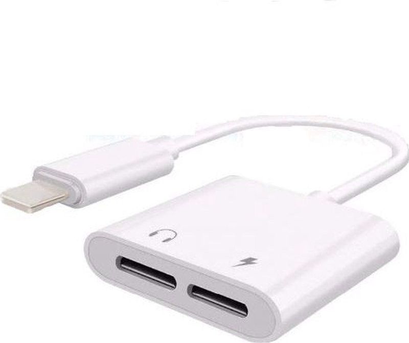 Xtabarya - 2 in 1 Splitter - Geschikt voor Lightning - Audio en Opladen Adapter