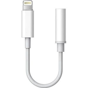 Xtabarya - adapter naar Jack 3.5 mm oortjes Geschikt voor Appel (3.5mm) female kabel - 12 cm - Wit