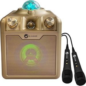 N-GEAR - Disco Star 710 - Karaokeset - Goud - 7-in-1 Party Speaker