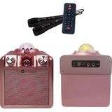 N-GEAR Disco Star 710 Space Pink - Bluetooth Speaker - Karaoke Set - Party Box met Sterrenprojector & 2 Microfoons