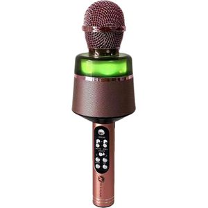 N-GEAR Star Mic - Bluetooth Karaoke Microfoon voor Kinderen - met Speaker & Verlichting - Draadloos - Rose Gold