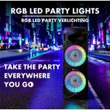 N-GEAR LGP5150 - Draadloze Bluetooth Party Speaker - Karaoke Set - 1 Microfoon - Discoverlichting - Stealth Black