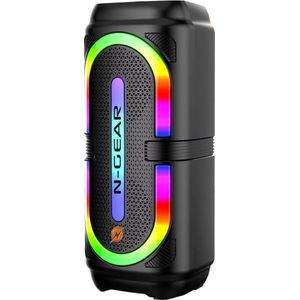 N-GEAR LGP24C - Bluetooth Speaker - Karaoke Set - Party Box met Microfoon - Zwart