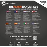 N-GEAR - Flash Banger 606 - Karaoke Set - Bluetooth Speaker - Zwart