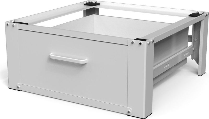 Vonia - Wasmachine Verhoger - Wit - Met Lade - 63x54x31 cm