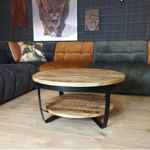 Salontafel - Sanne - Naturel - Mangohout - 95 cm