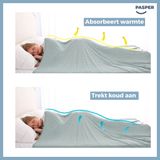 Pasper Koeldeken 130 x 170 cm - zelfkoelende deken - Q-max > 0.43 cooling blanket - zomerdekbed - zomerdeken - verkoelende deken voor mensen tijdens slapen, bed, bank en reizen