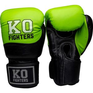 KO Fighters - Bokshandschoenen - Kickboks Handschoenen - Kickboks - Boksen - Power Punch - Groen - 10oz