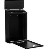 BRASQ Brievenbus Zwart - Wandbrievenbus met Slot - Brievenbussen - Roestvrij staal met naamplaatje - RVS