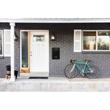 BRASQ Brievenbus Zwart - Wandbrievenbus met Slot - Brievenbussen - Roestvrij staal met naamplaatje - RVS