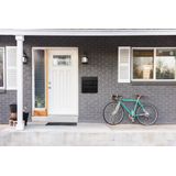 BRASQ Brievenbus Hangend Zwart Deluxe - Wandbrievenbus met Slot - met krantenvak - RVS