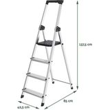 Brasq trapladder SL400, aluminium, zilver,  4 treden