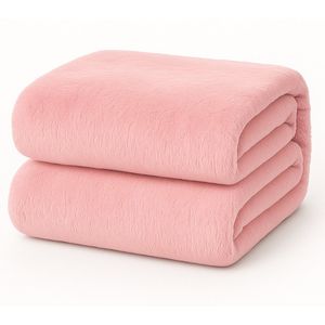 Decoware® Teddy Fleece hoeslaken - Roze - 180x200 cm