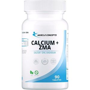 Calcium + ZMA tabletten - Mineralen Supplement - Magnesium - Zink - 90 tabletten | Muscle Concepts