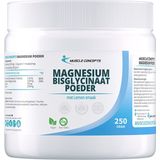 Magnesium Bisglycinaat poeder - Mineralen voedingssupplement - 250 gram | Muscle Concepts