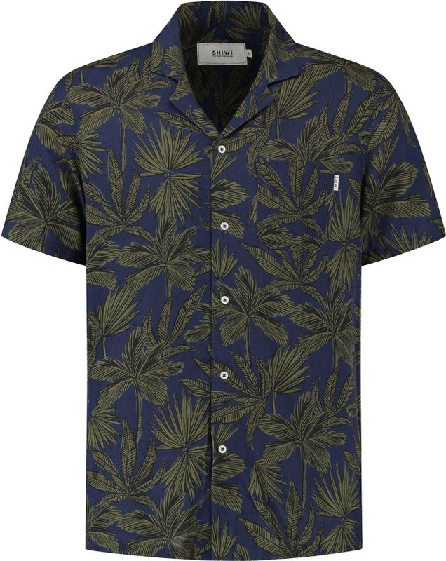 Shiwi Hemd Palm Leaves Navy - Größe L
